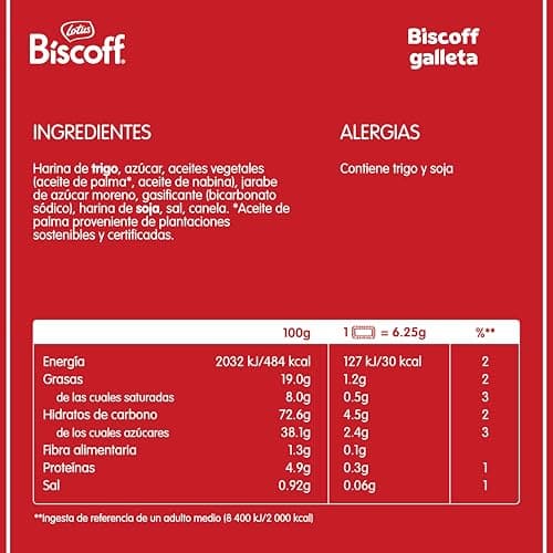 Detalle 2 de Biscoff Lotus Biscoff, galletas caramelizadas 938 g