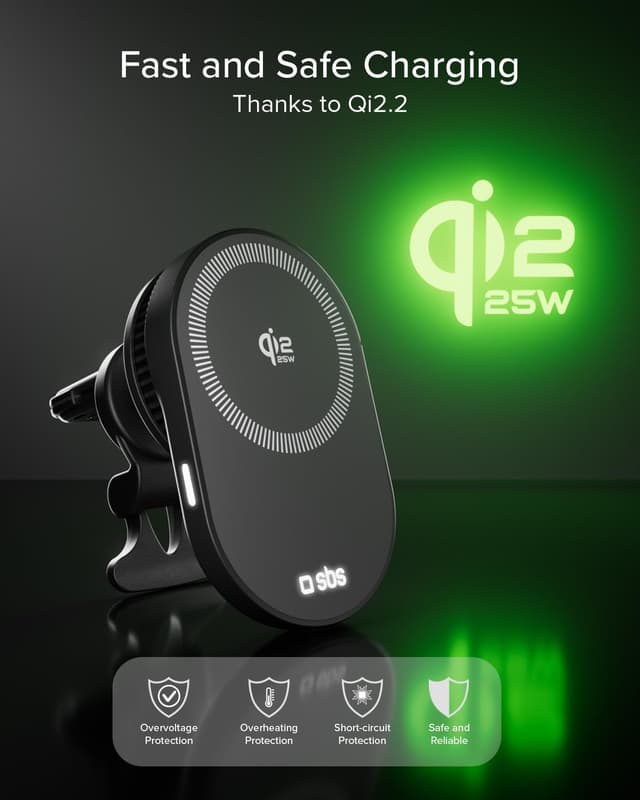 Thumbnail 5 de SBS Qi2 Cargador MagSafe para coche 25 W