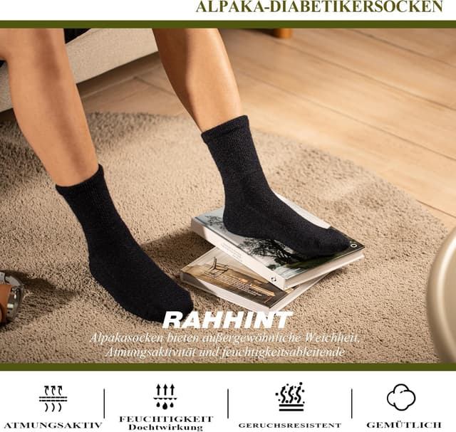 Thumbnail 1 de Rahhint calcetines diabéticos lana alpaca