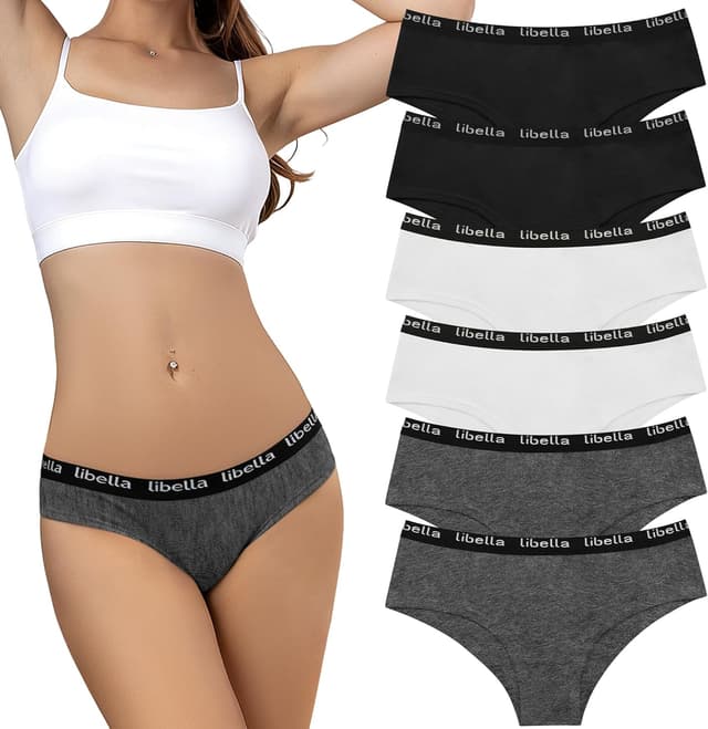Thumbnail 6 de Libella Culotte femme en coton (lot de 6) taille basse, confort respirant et extensible