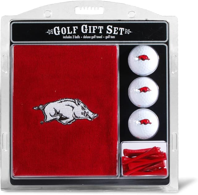 Detalle de Team Golf NCAA Gift Set Embroidered Golf Towel, 3 Golf Balls, and 14 Regulation Tees