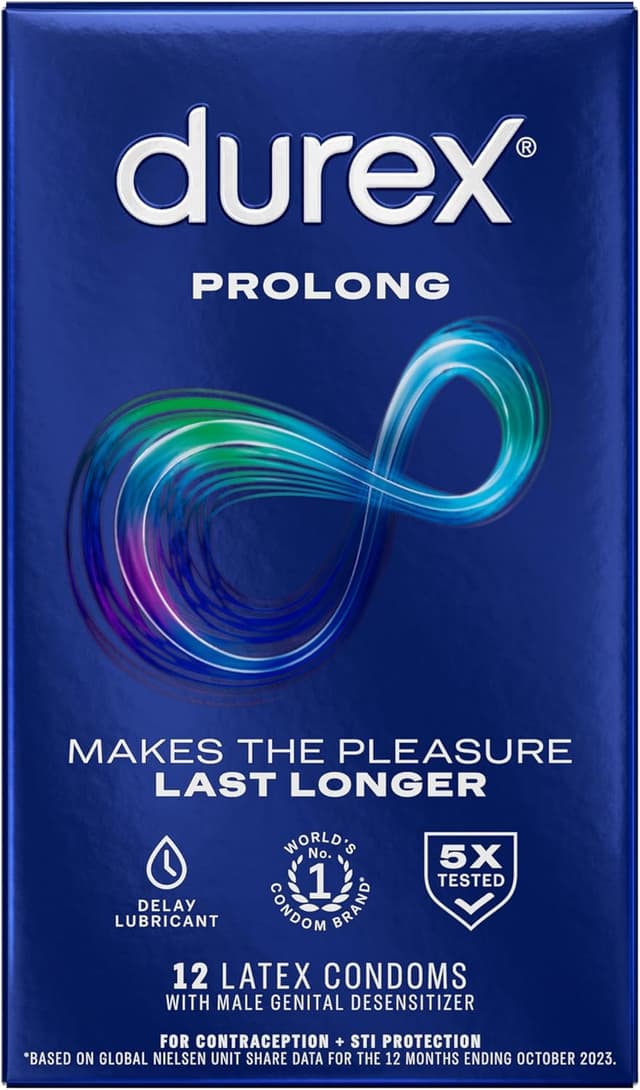 Imagen de Durex Prolong Condoms 12 Count — Ultra Fine 🍆 en OfertitasTOP