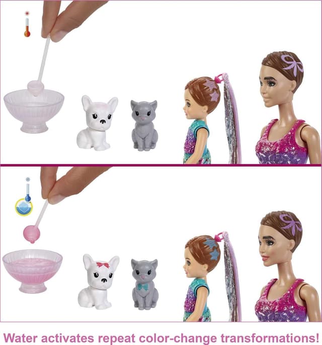 Detalle de Barbie GXJ88 Color Reveal Überraschungsparty-Set mit über 50 Überraschungen