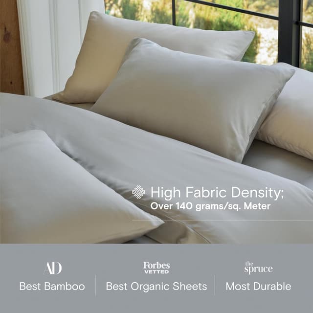 Detalle 2 de DOZ Duvet Cover Set (King/Cal King) in 100% Bamboo-Derived Viscose — Butterly-Soft Cooling Bedding, 1 Duvet Cover + 2 Pillowcases