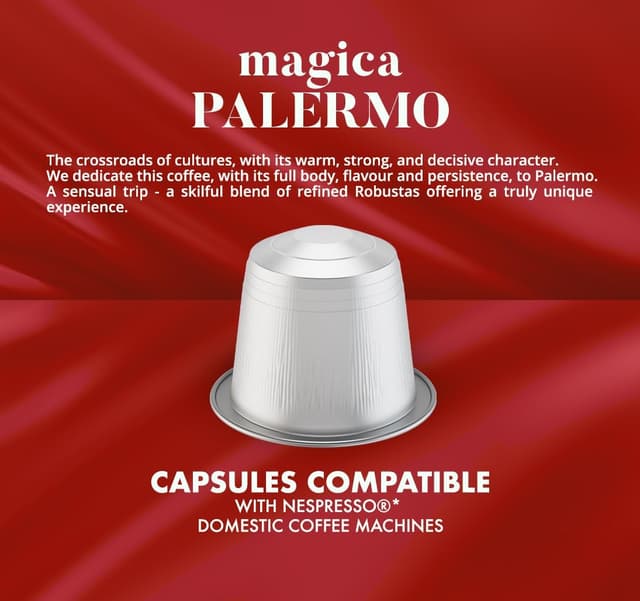 Detalle de Caffè Borbone Magica Palermo ☕ 100 cápsulas para Nespresso