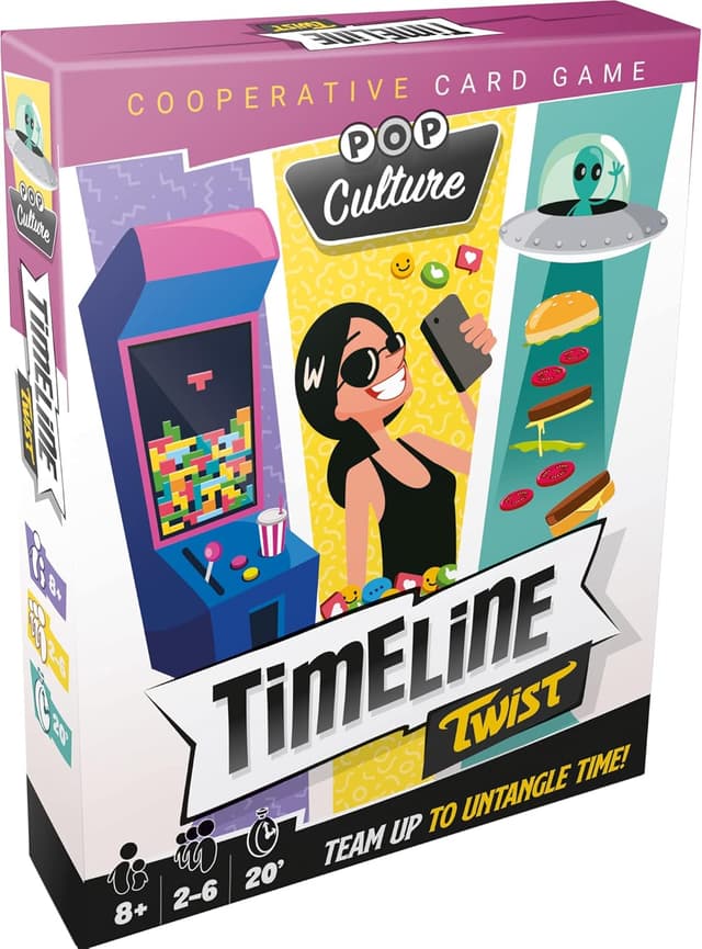 Detalle de Zygomatic Timeline Twist: Pop Culture card game (Ages 8+, 2–6 players, ~20 minutes)