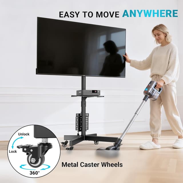 Detalle de BONTEC Soporte TV Suelo con Ruedas 23–60