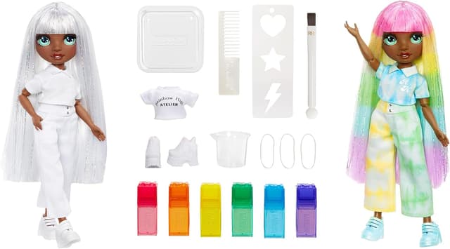 Detalle 2 de RAINBOW HIGH Muñecas Color & Crea - Ojos Verdes 🌈