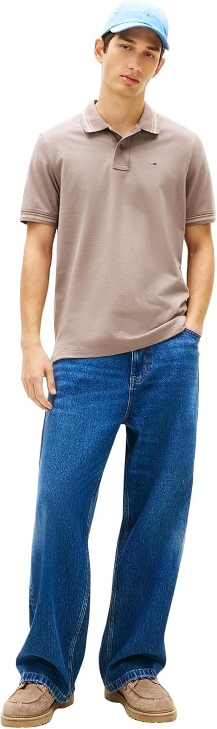 Detalle 2 de Tommy Jeans Tjm Reg Tipped Polo Ext DM0DM22700 uomo (confezione da 1)