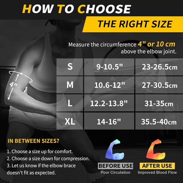 Detalle 2 de CAMBIVO 2x Ellenbogenbandage Herren Damen 🩹