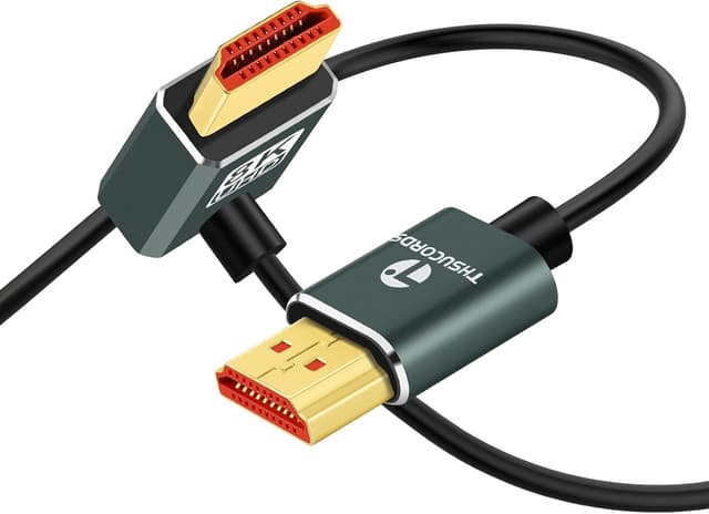 Detalle de Thsucords ultradünnes 8K HDMI 2.1 Winkelkabel (90° nach oben) 0,5 m für PS5, Roku TV, Blu-ray
