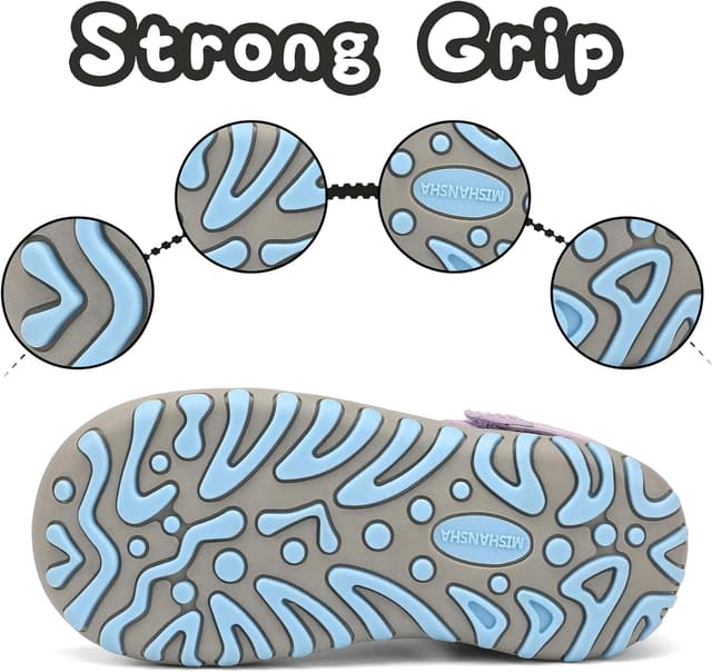 Detalle de Mishansha geschlossene Sandalen für Mädchen – Sommer-Sportsandalen mit gepolstertem Fußbett