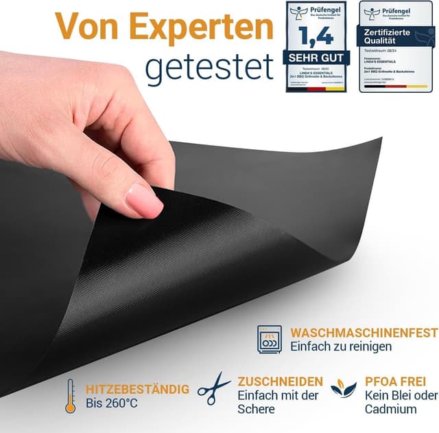 Detalle 2 de Extra große Grillmatte 50 x 40 cm im 5er Pack