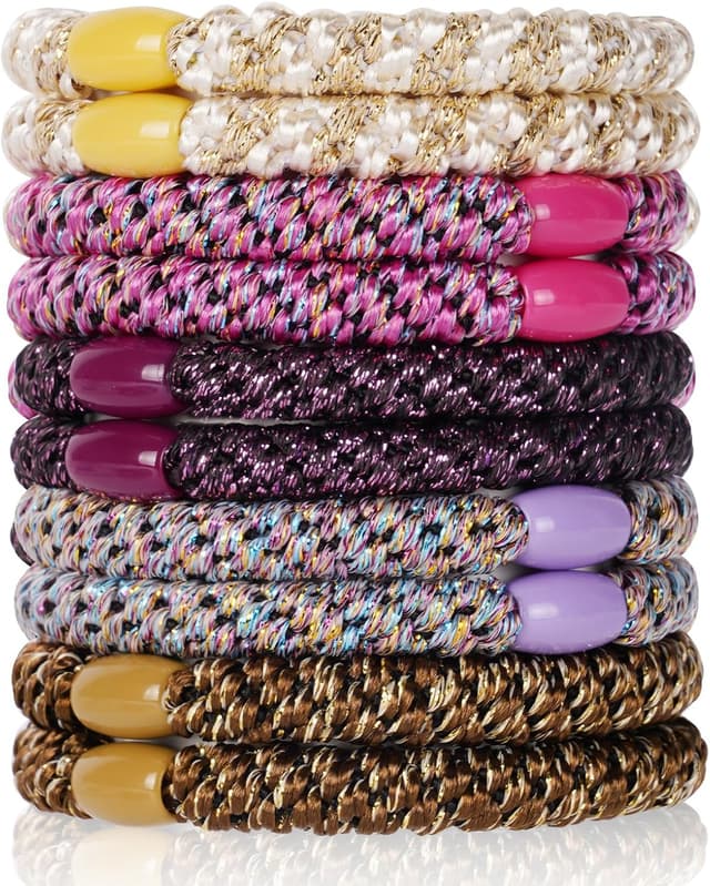 Detalle de LOPHE 10 elastici per capelli senza metallo Maillard/Blue Fantasy