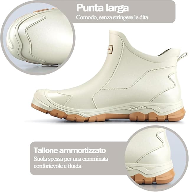 Detalle de Gugifcto stivali di gomma impermeabili antiscivolo da lavoro e pioggia uomo/donna