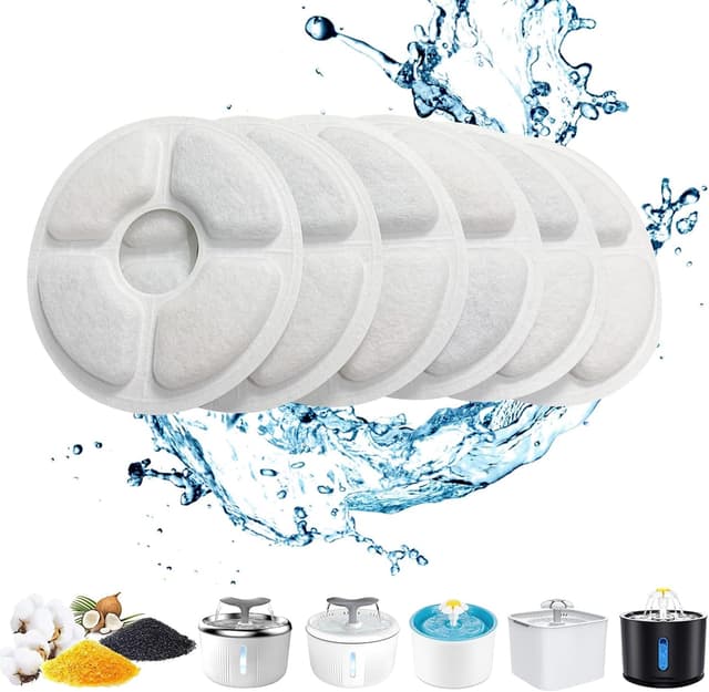 Detalle de PewinGo Katzenbrunnen Filter Rund 6er-Pack ⛲