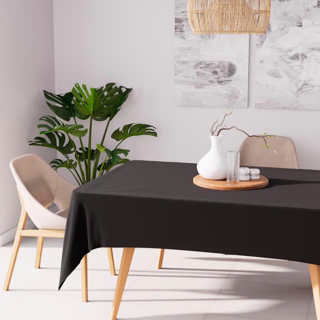 Thumbnail 6 de Nappe carrée anti-tâches Soleil d'ocre Alix en polyester noir 180x180 cm