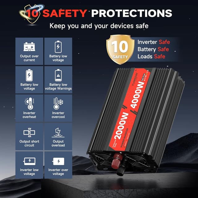 Detalle de 12v to 240v Power Inverter 4000W