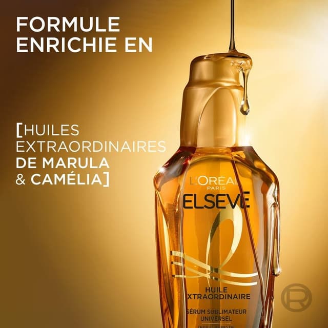Detalle de L’Oréal Paris Elseve Huile Extraordinaire — soin nourrissant multi-usages sans rinçage (100 ml)