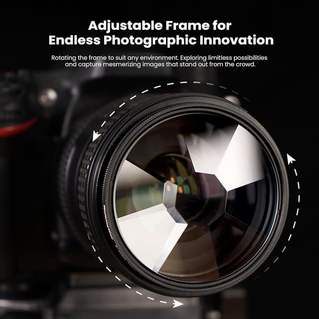 Detalle de WalkingWay 8-Repetition Prism Lens Filter 58mm kaleidoscope-style multi-image effects filter