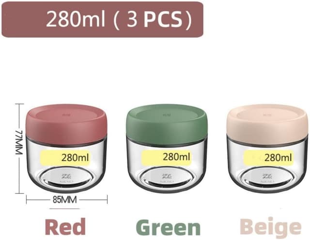 Thumbnail 1 de Eidoct 10oz Glass Jar Set for Overnight Oats 3-Pack 🫙