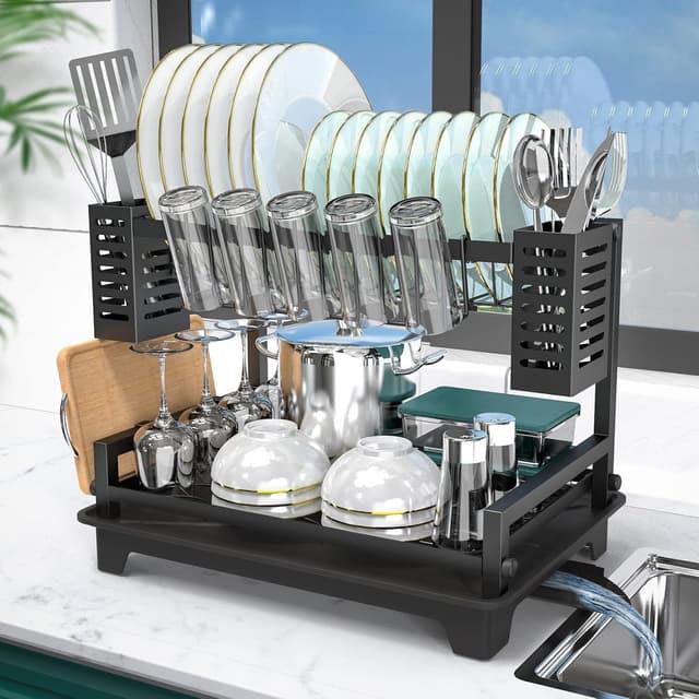 Detalle de B-Land 2-Tier Dish Drying Rack