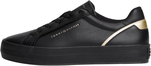 Detalle de Tommy Hilfiger Baskets vulcanisées en cuir pour femme Foxing