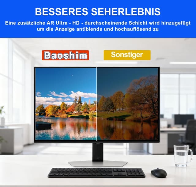 Detalle 2 de Baoshim 27 Zoll Blickschutzfolie für 16:9