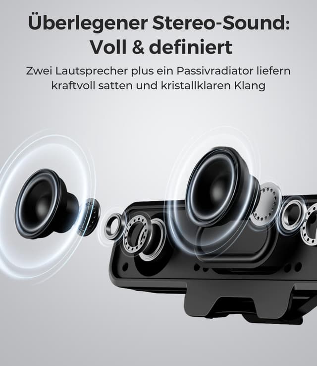 Detalle de Plyee Audio USB-Computerlautsprecher mit abnehmbarem Mikrofon und Monitor-Klemme – Stereo-Sound für PC, PS5 und Switch