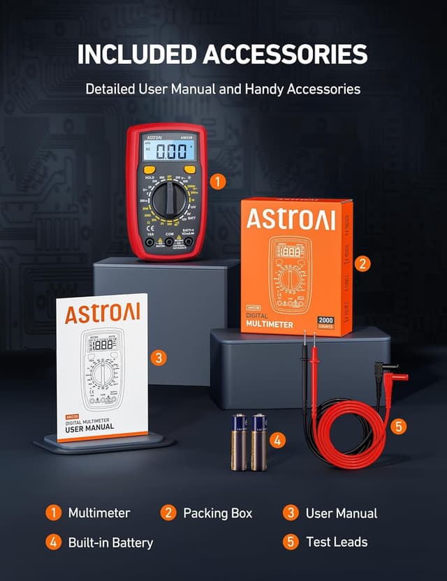Thumbnail 6 de AstroAI Digital Multimeter 2000 Counts