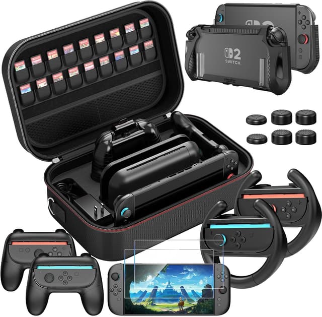 Detalle de HEYSTOP Custodia per Nintendo Switch 2 18 giochi