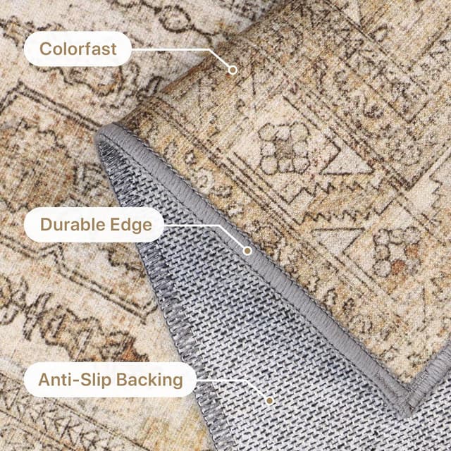 Detalle 2 de BEIMO tappeto vintage 200x290 cm antiscivolo