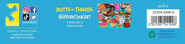 Thumbnail 6 de Ceaco Brian Cook Butts on Things Sweet Cheeks 500-Piece Jigsaw Puzzle