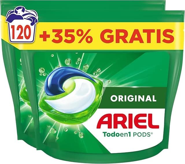 Detalle de Ariel Todo en 1 PODS, Detergente Lavadora 120 Cápsulas