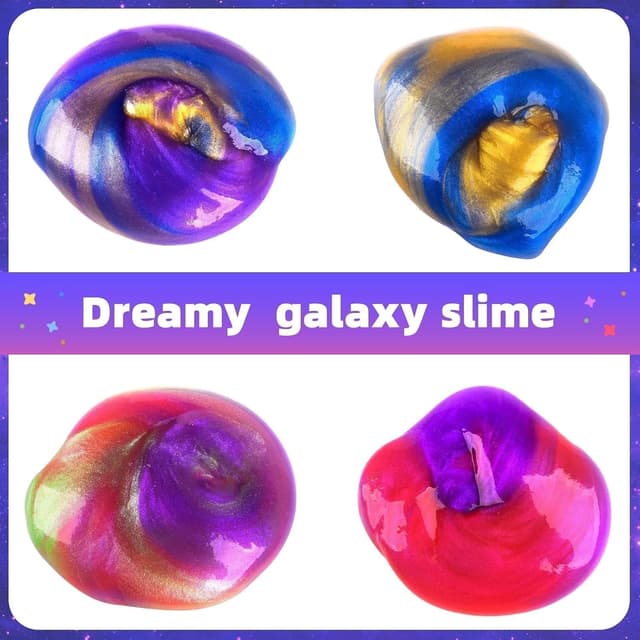 Detalle de 48 Pack Fluffy Galaxy Slime kit — party favours for kids