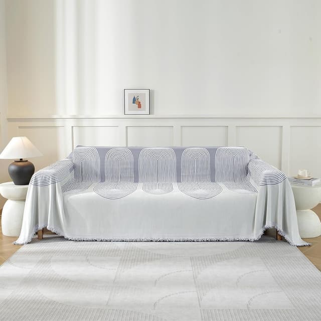 Thumbnail 6 de YSTELLAA Copridivano 3 Posti 180×340 cm, telo universale quattro stagioni antimacchia Caffè Scuro-Arc