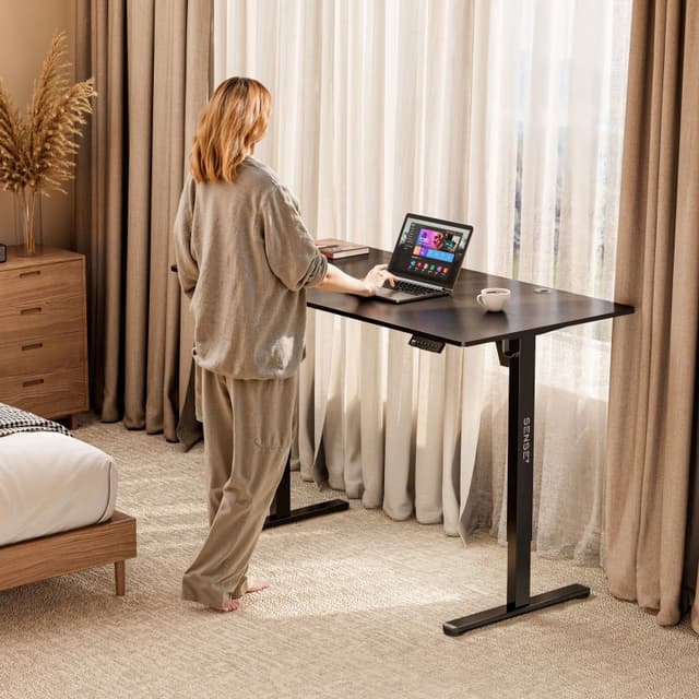 Detalle 2 de sense7 NOJO escritorio regulable eléctrico con motor 140x70 negro