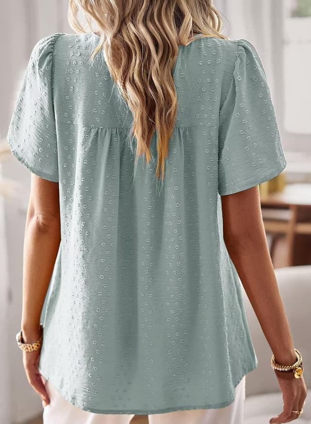 Detalle 1 de TUUHAW Top Damen Sommer Boho Bluse