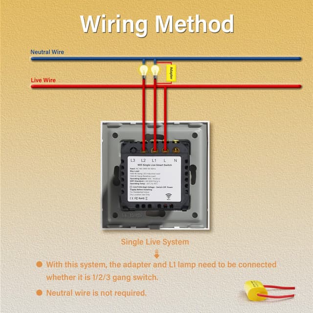 Detalle de BSEED Interrupteur connecté sans neutre 2