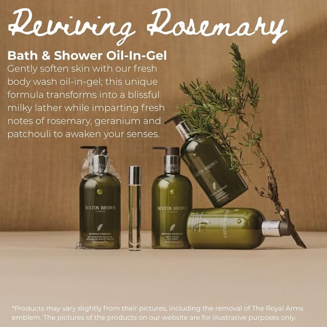 Detalle 2 de Molton Brown Reviving Rosemary Shower Oil Gel 300 ml