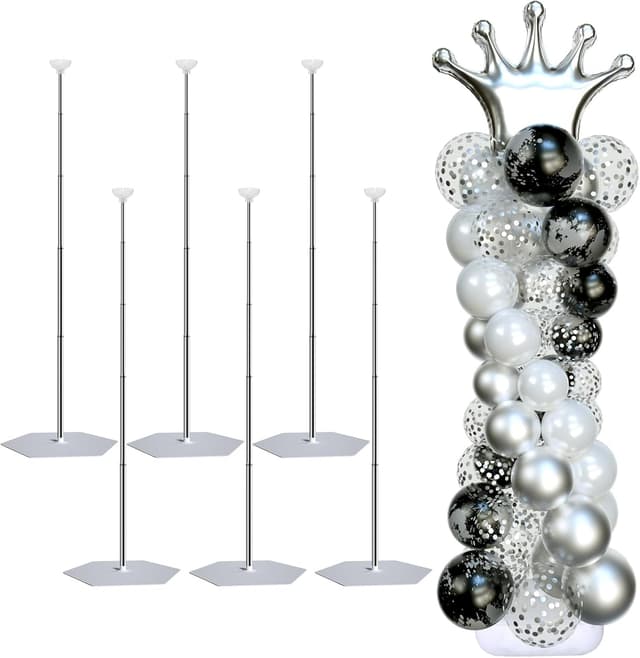 Imagen de Balloon Arch Stand Set of 6 — 7 ft Balloon Decor 🎈 en OfertitasTOP