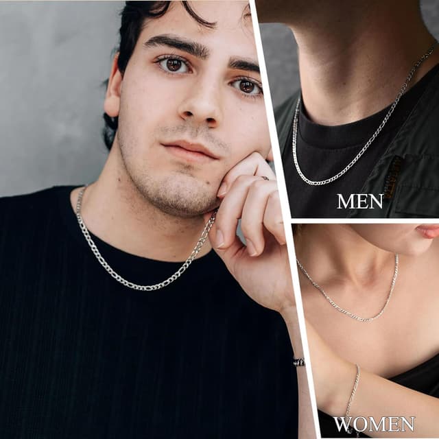 Detalle 2 de Rajputana S925 Figaro chain, 3mm