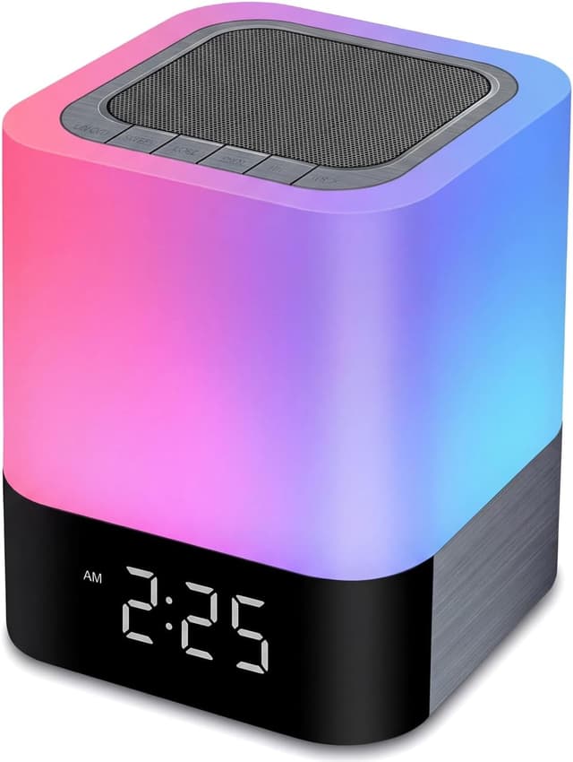 Detalle de Gallstep Night Lights Bluetooth Speaker with Alarm Clock, MP3 Playback & Touch Sensor Lamp