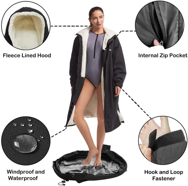 Detalle de Hiturbo Waterproof Changing Robe 110 x 80 cm