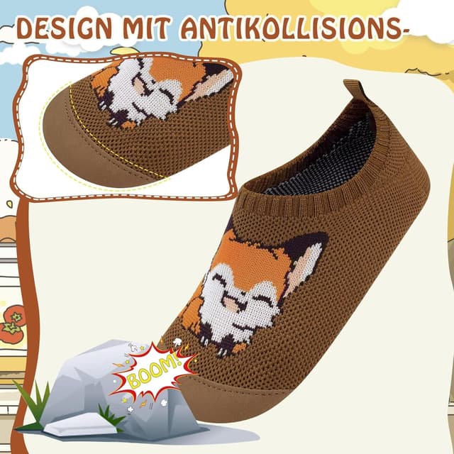 Detalle de Kyopp Hausschuhe für Kinder – atmungsaktive, rutschfeste Barfußschuhe als Lauflernhilfe