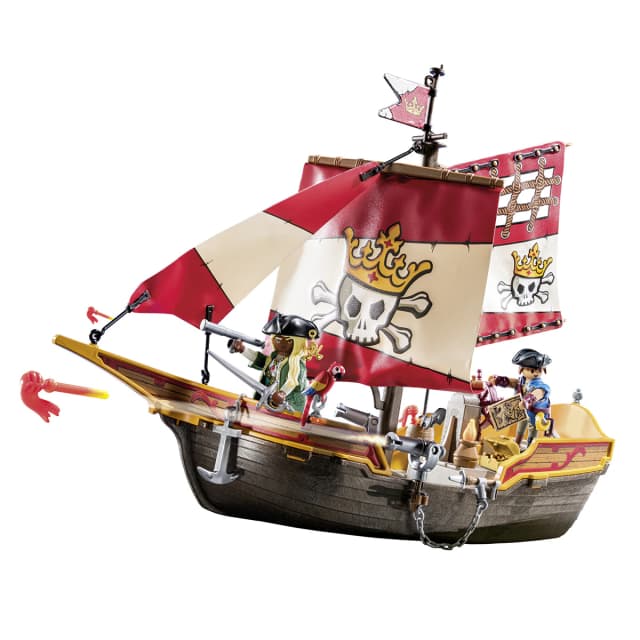 Detalle 2 de Playmobil Barco pirata 48 piezas