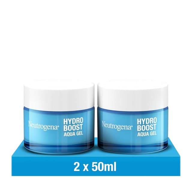 Detalle de Neutrogena Hydro Boost Aqua Gel (2x50 ml) – feuchtigkeitsspendende Gesichtscreme mit Hyaluronsäure