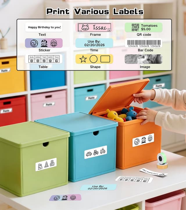 Detalle 2 de ORGBRO X1 label maker Bluetooth portable printer