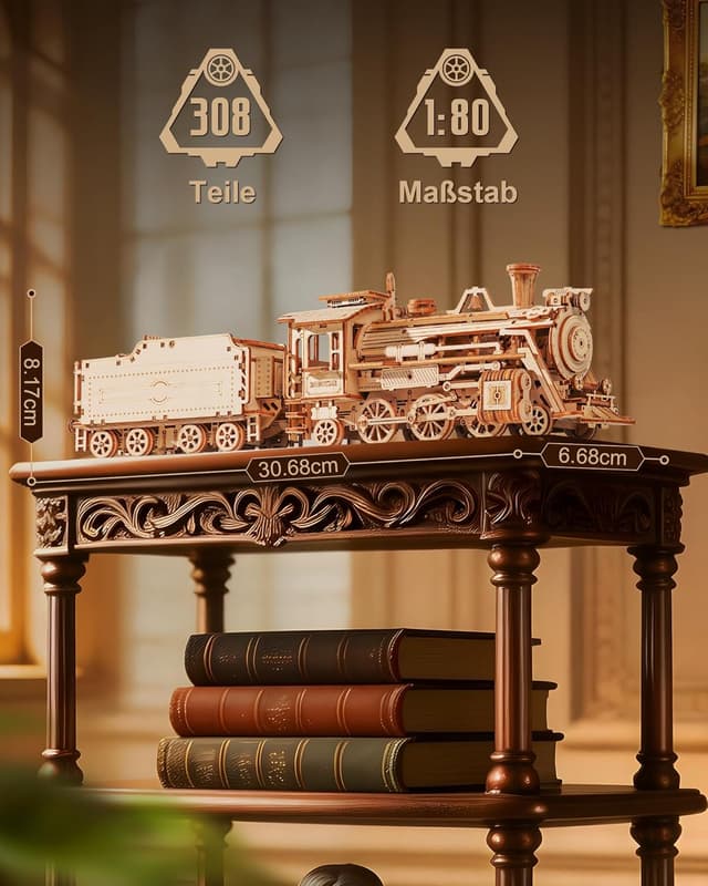 Detalle de Robotime Treno 3D Puzzle modello kit meccanico per autoassemblaggio