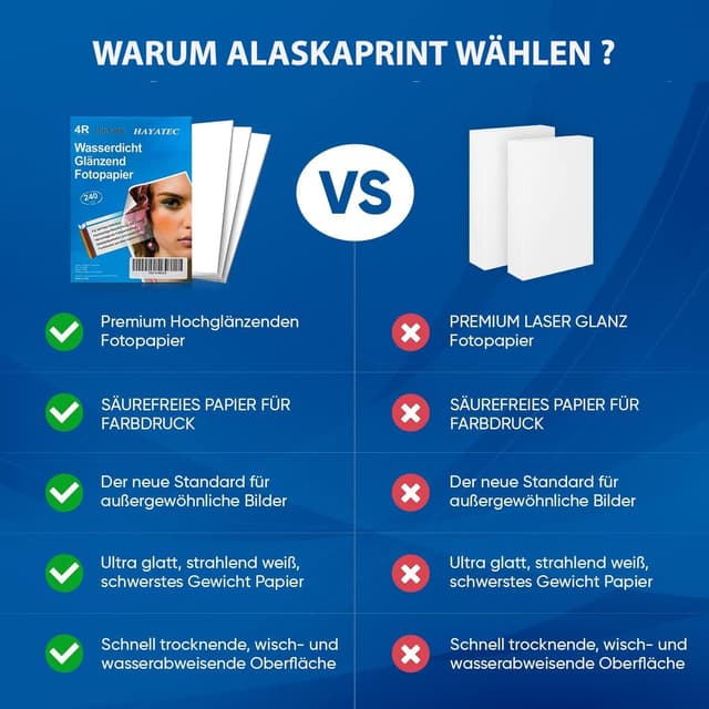 Detalle 2 de 100 Blatt Fotopapier 13x18 glänzend (240 g/m²) für Tintenstrahldrucker